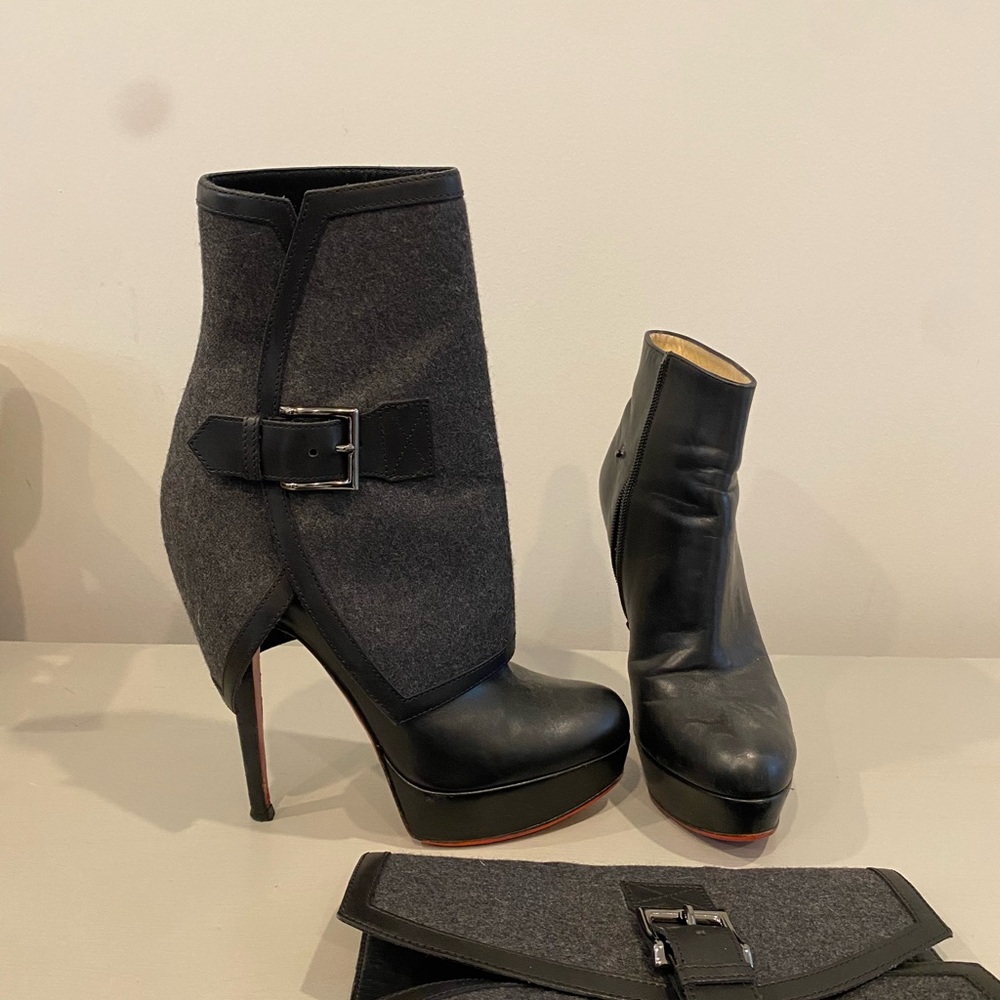 Christian Louboutin Black Armony Boot Removable Cuff